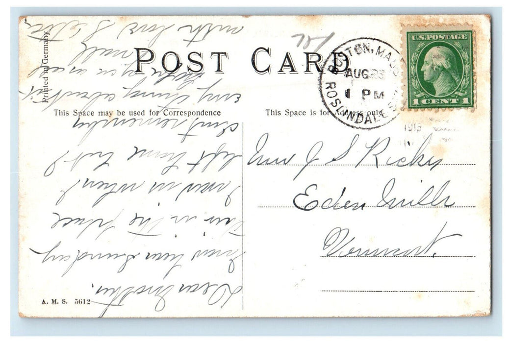 c1910 Old Tap Room, Wright Tavern Concord Massachusetts MA Posted Postcard