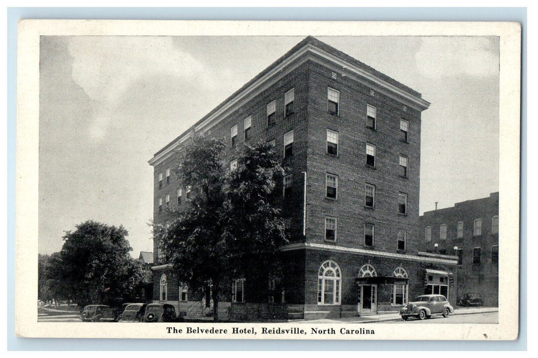 1943 The Belvedere Hotel, Reidsville North Carolina NC Posted Postcard