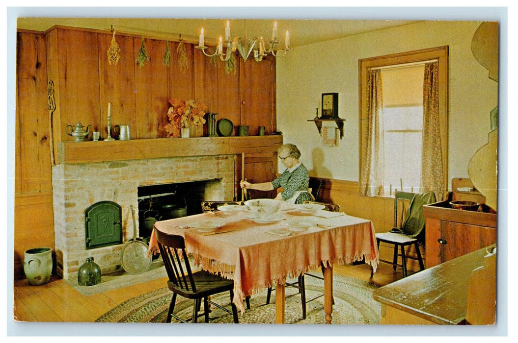 c1950s Boughton House Kitchen, Burton Ohio OH Vintage Unposted Postcard