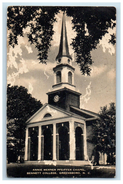 1955 Annie Merner Pfeiffer Chapel Bennett College Greensboro NC Postcard