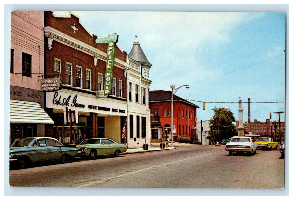 c1960s Scales St. Looking North Reidsville North Carolina NC Postcard