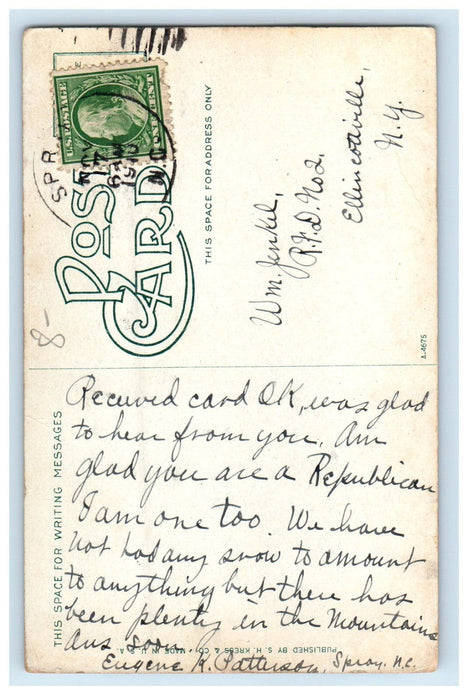 1910 Normal College, New Mc Iver Memorial Building Greensboro NC Postcard