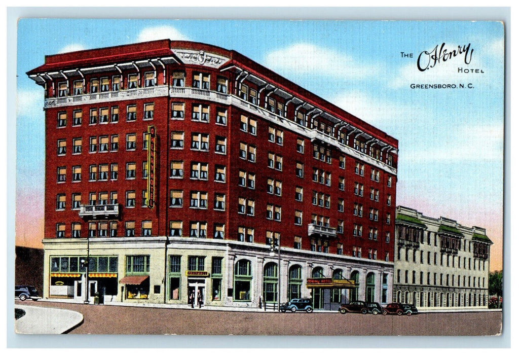 c1940s The Ohenry Hotel, A Dinkler Hotel Greensboro North Carolina NC Postcard