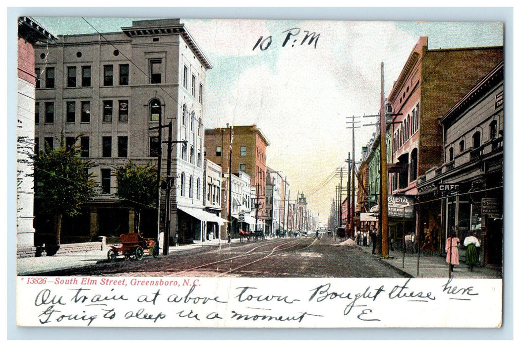 1907 South Elm Street, Greensboro North Carolina NC Seaford DE RPO Postcard