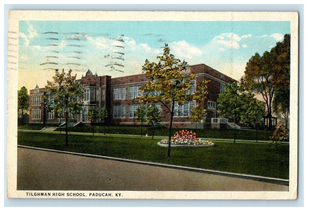 1926 Tilghman High School Street View Paducah Kentucky KY Vintage Postcard