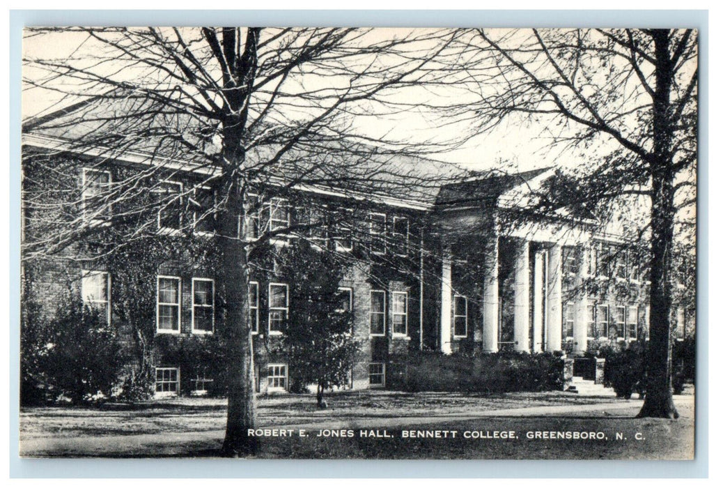 c1940s Robert E Jones Hall, Bennett College Greensboro NC Postcard