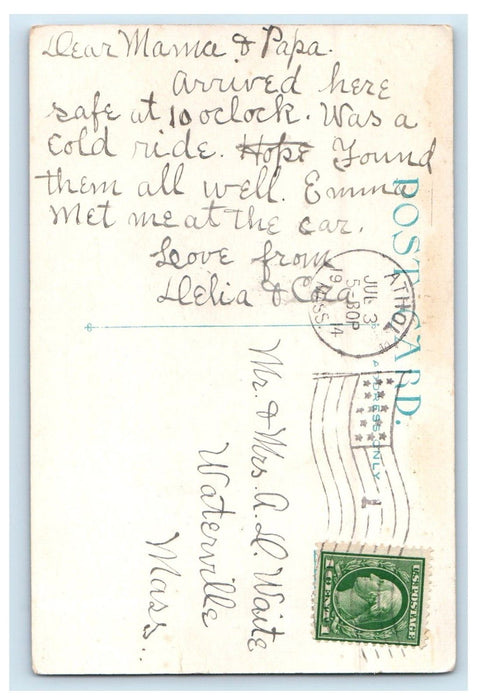 1914 New Y.M.C.A. Building Athol Massachusetts MA Posted Antique Postcard
