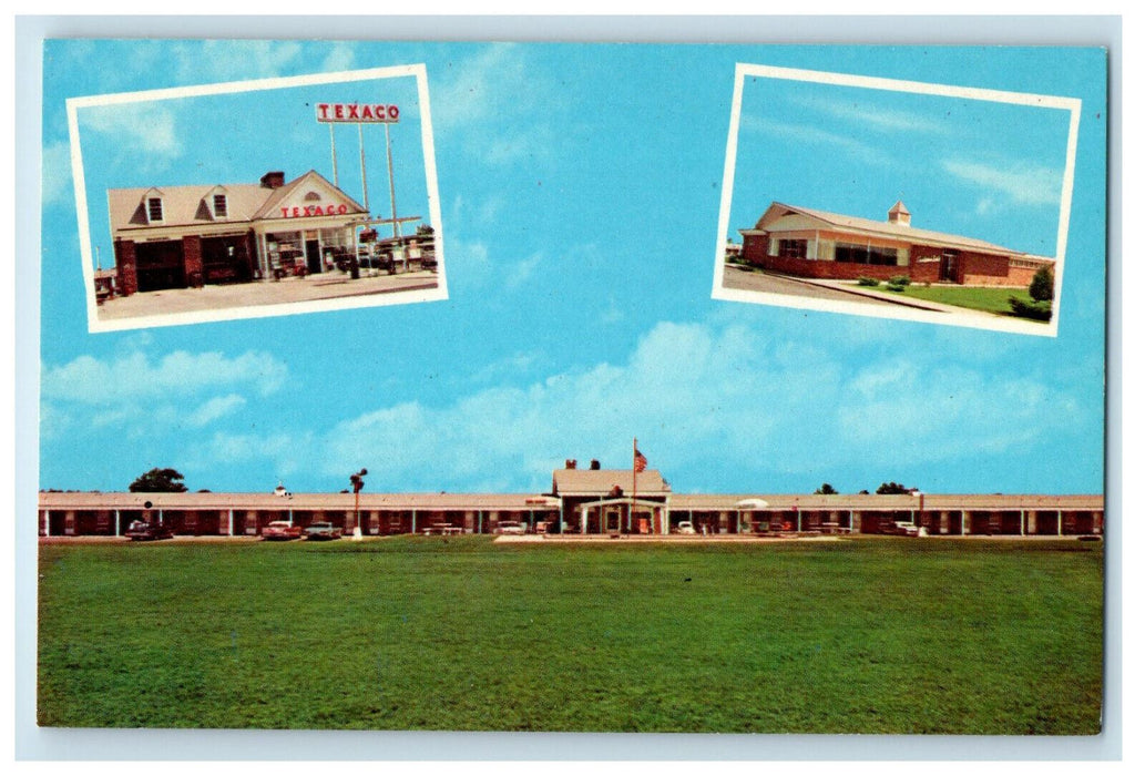 c1950s Southern Belle Motel & Restaurant Mt. Olive North Carolina NC Postcard