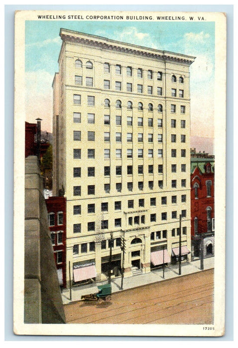 1926 Wheeling Steel Corporation Building Wheeling West Virginia VA Postcard