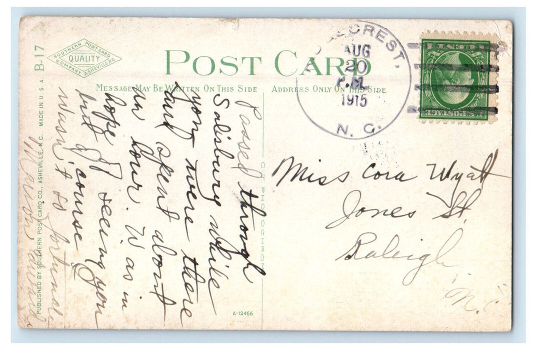 1915 Penetrating the Blue Ridge In The Land of the Sky Ridgecrest NC Postcard