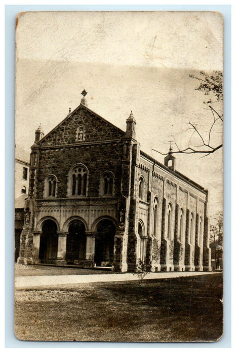 c1910's Old Church View Boston Massachusetts MA RPPC Photo Antique Postcard