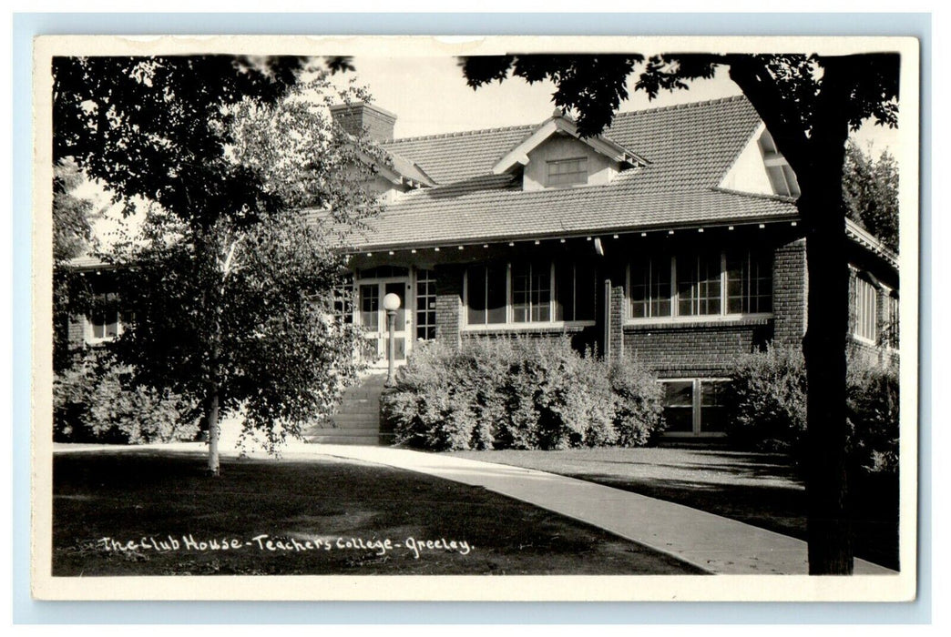 c1930's Club House Teacher College Greeley Massachusetts MA RPPC Photo Postcard