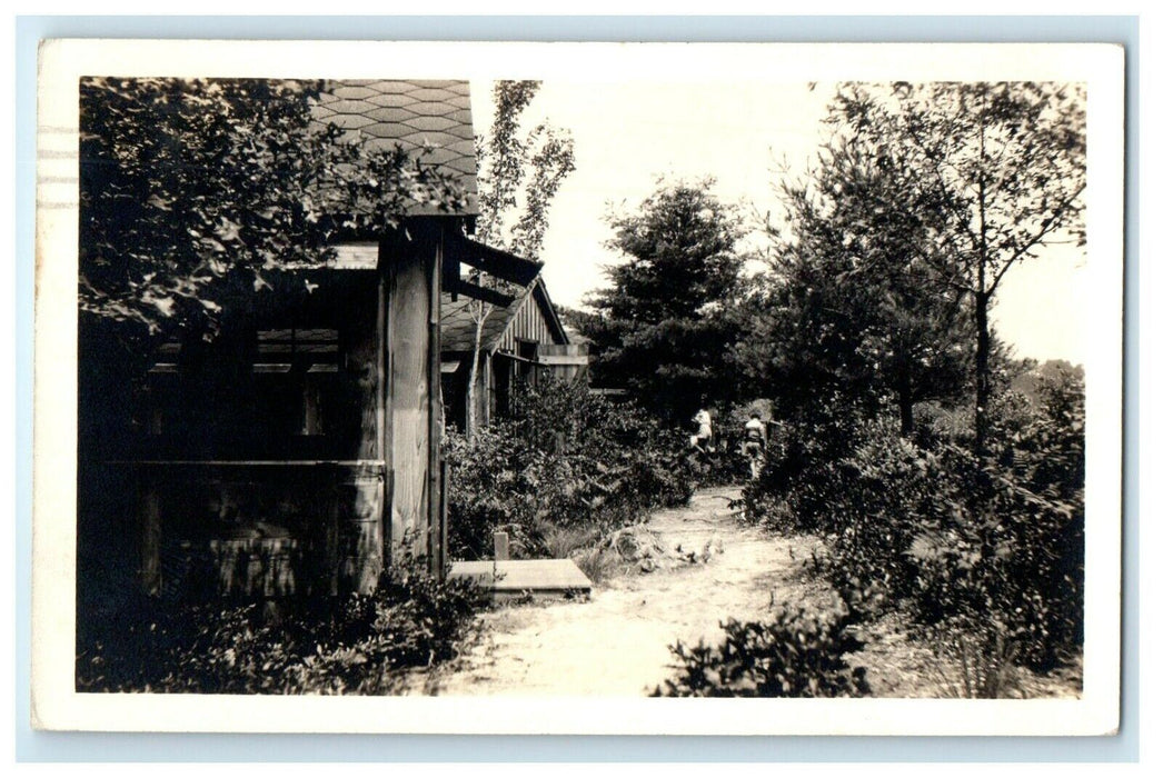 1936 House And Trees Buzzards Bay Massachusetts MA RPPC Photo Vintage Postcard