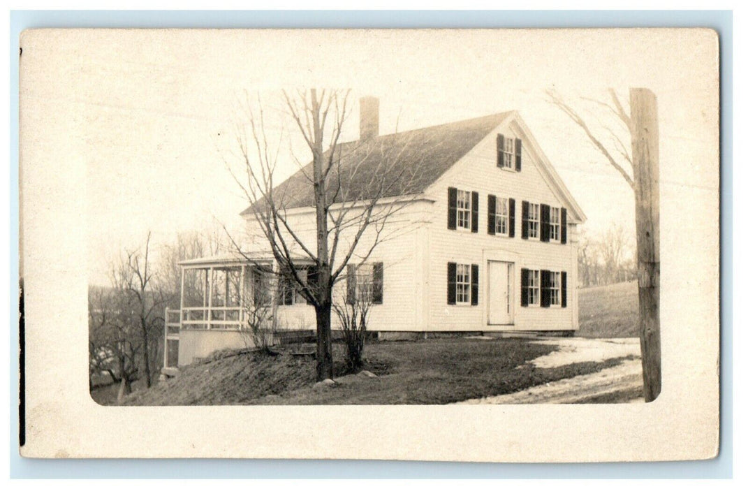 1914 Victorian House Bradford Massachusetts MA RPPC Photo Antique Postcard