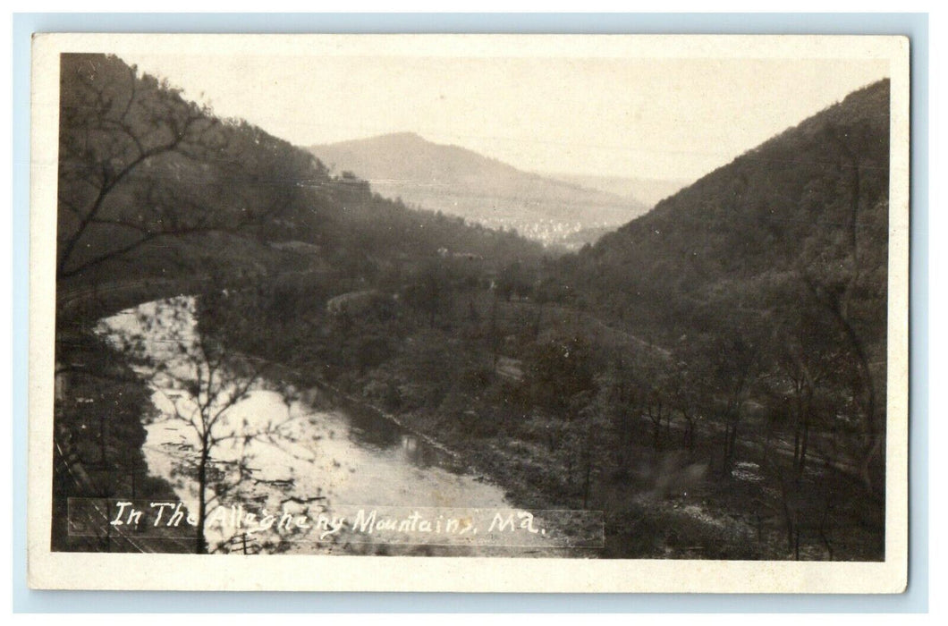 c1910's In The Allegheny Mountains Massachusetts MA RPPC Photo Antique Postcard