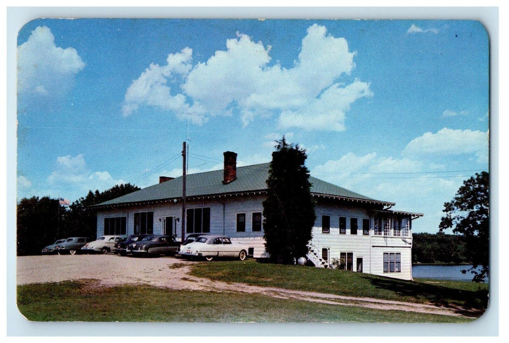 Plymouth Country Club Golf House Pretty Lake Indiana IN Vintage Postcard