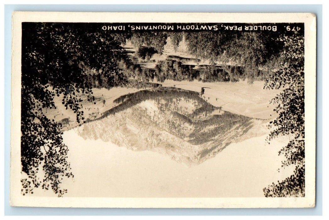 1932 Boulder Park Sawtooth Mountains Ketchum Idaho ID RPPC Photo Postcard