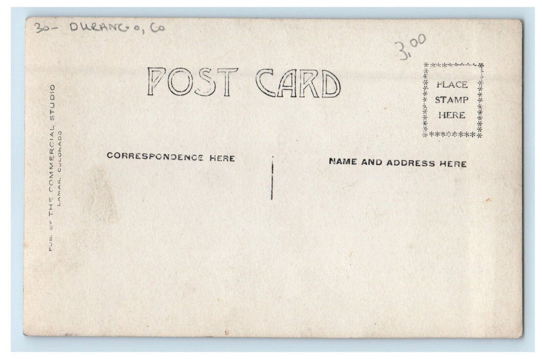 c1910's The Twin Butters Prowers Co. Durango Colorado CO RPPC Photo Postcard