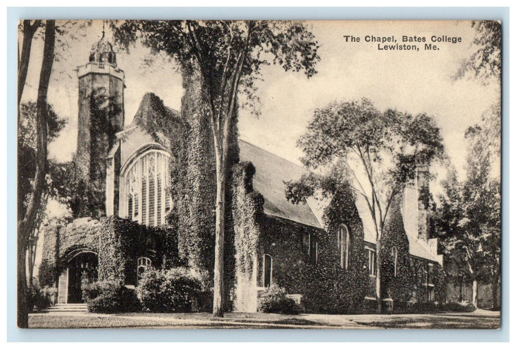 c1910 The Chapel, Bates College, Lewiston Maine ME Unposted Antique Postcard