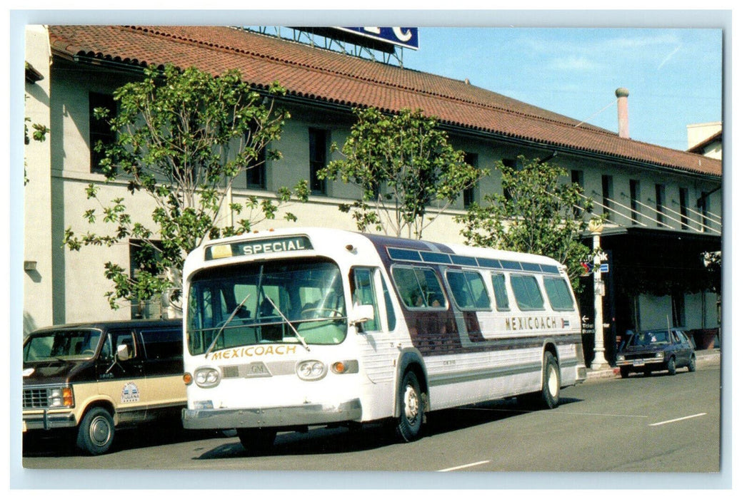 1986 Mexicoach #25 GM TDH S302 Santa Fe Depot San Diego California CA Postcard