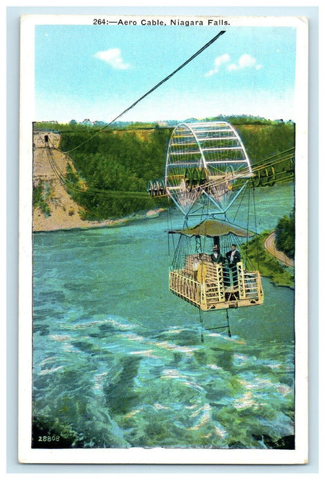 1937 Aero Cable Niagara Falls Canada CA Posted Vintage Postcard