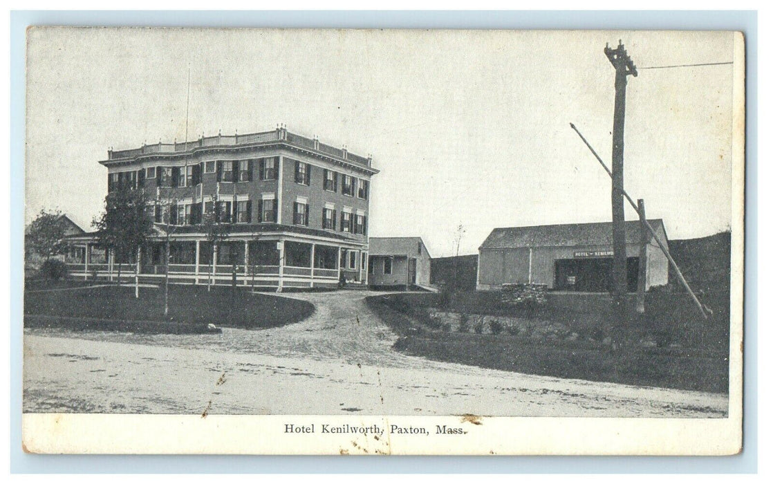 c1907 Hotel Kenilworth, Paxton, Massachusetts MA Antique Postcard
