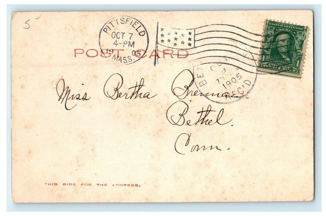c1905 St Joseph's Church and Convent, Pittsfield, Massachusetts MA Postcard