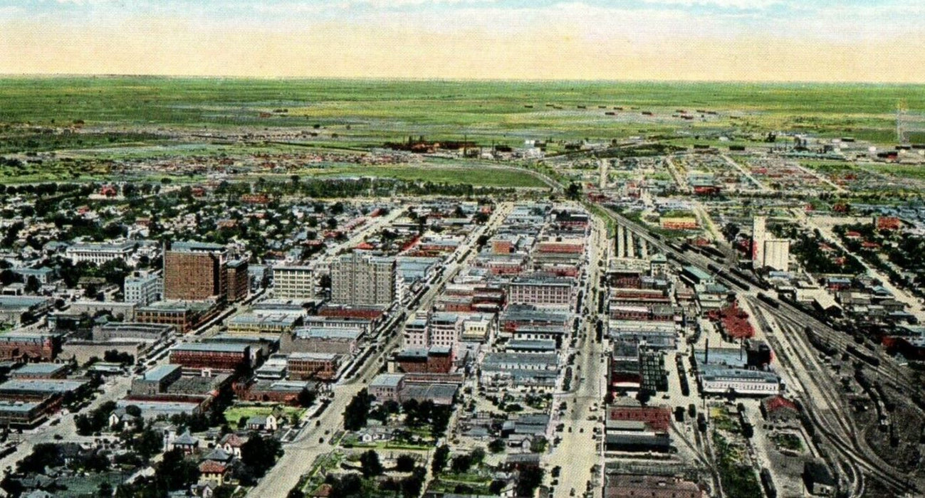 c1910 Aeroplane View Of Wichita Falls Texas TX Unposted Antique Postcard