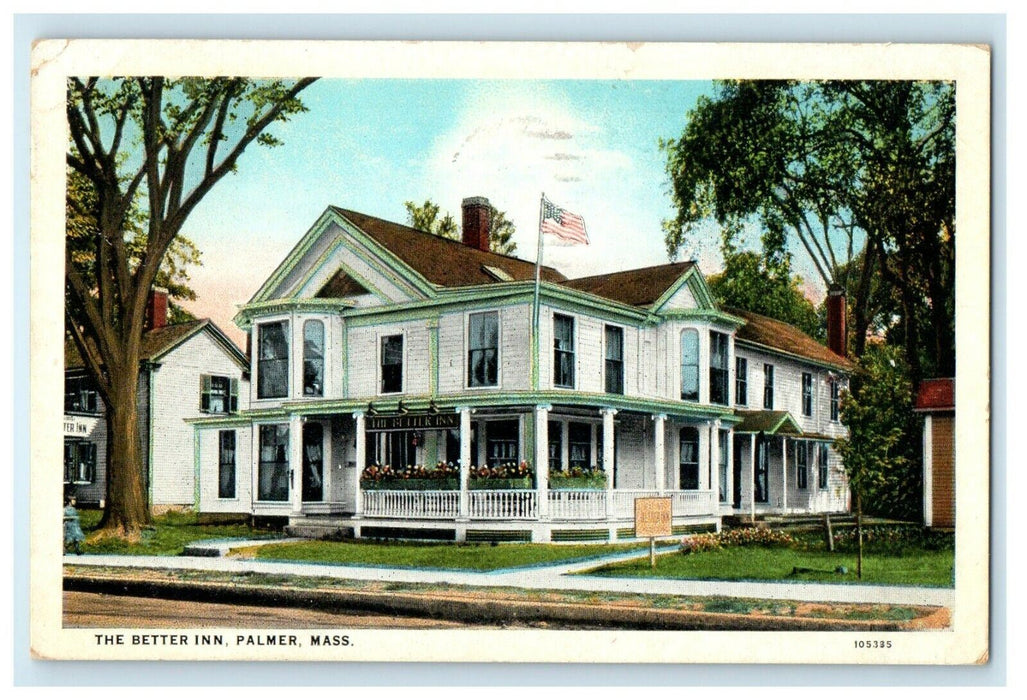 c1925 The Better Inn View in Palmer, Massachusetts MA Vintage Postcard