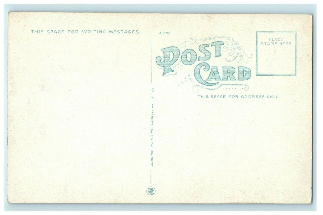 Car Station Fort Leavenworth Kansas Train Depot c1915 Trolley Antique Postcard