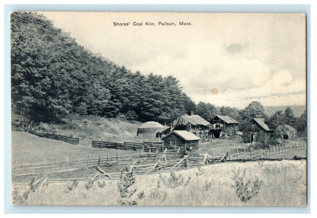 c1911 Shores Coal Kiln, Pelham, Massachusetts MA Antique Postcard