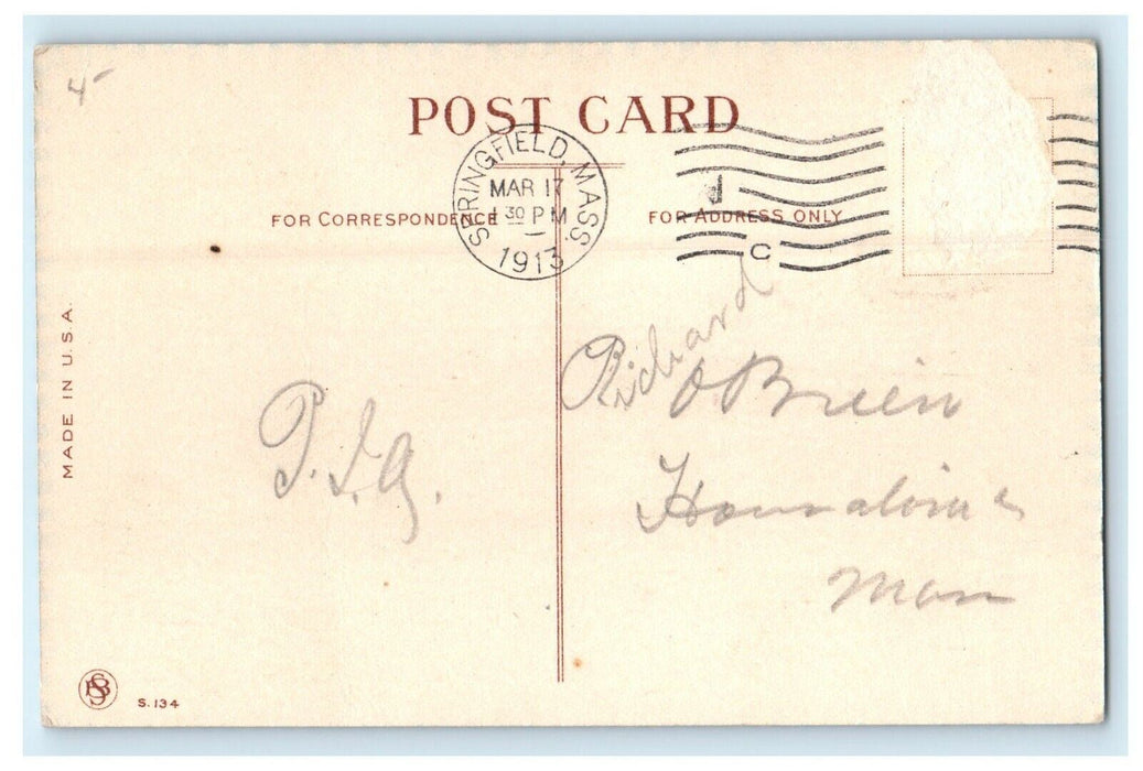 c1913 Dutch Kid with Hairband Northampton Massachusetts Pennant Postcard