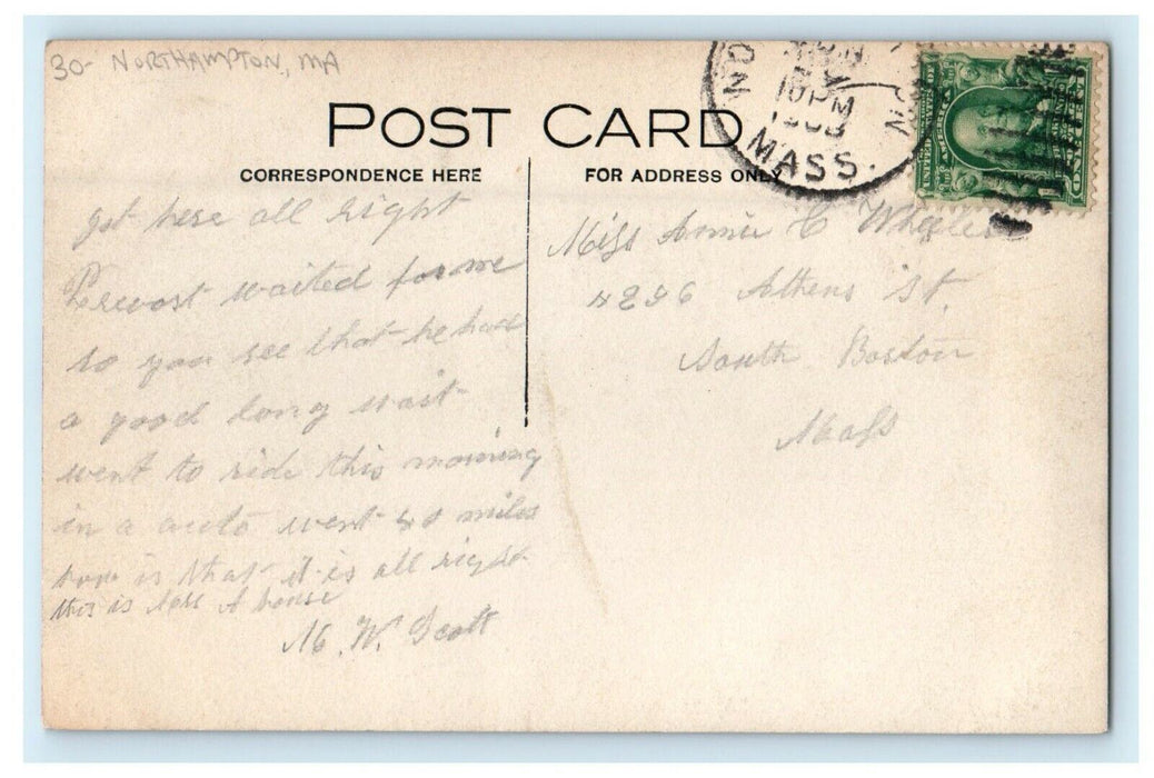 1908 Road View House Home Northampton Massachusetts MA RPPC Photo Postcard