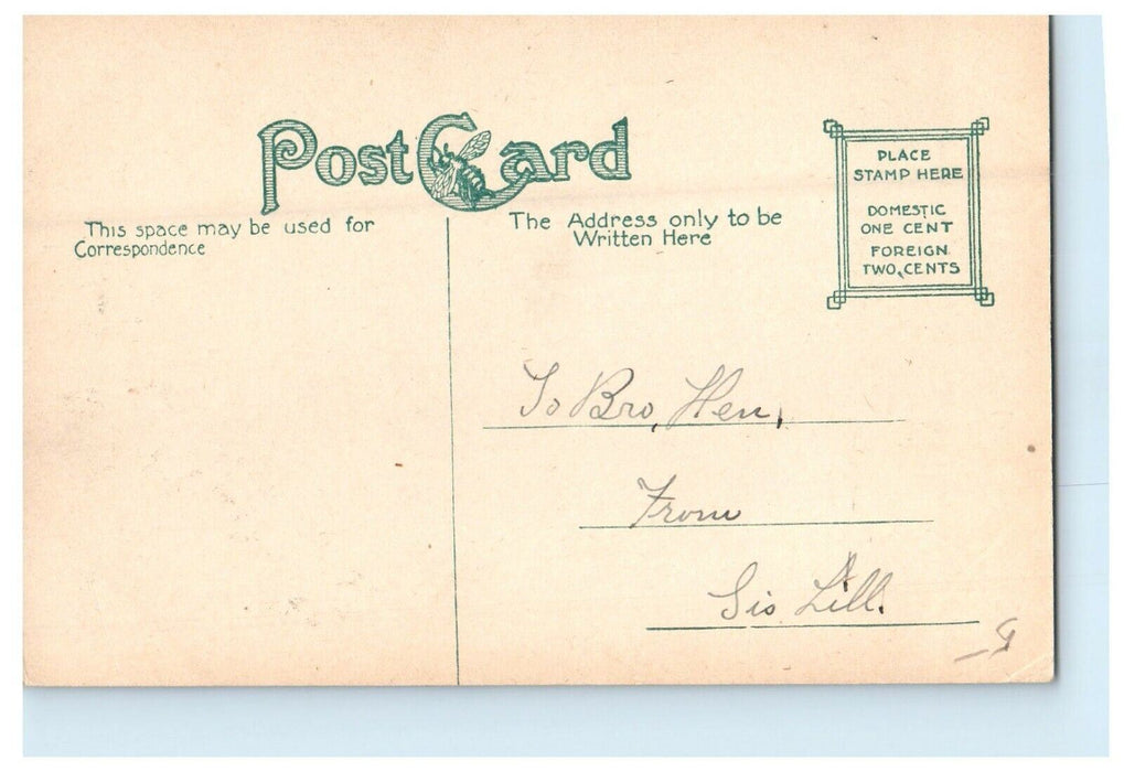 c1910 Baptist Church North Adams Massachusetts MA Posted Antique Postcard