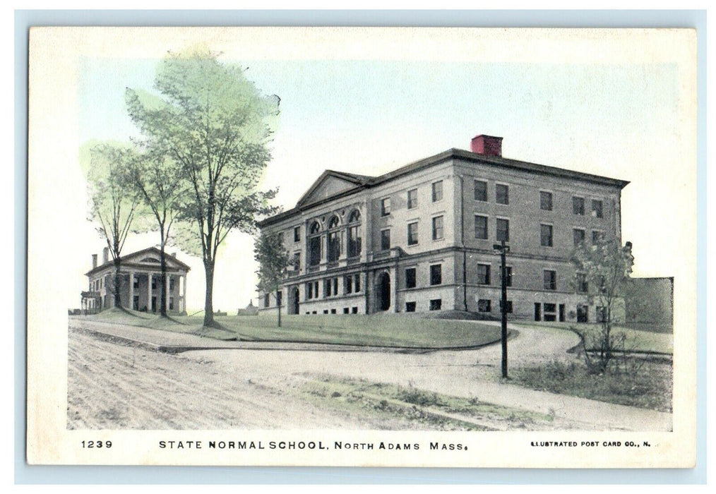 c1905 State Normal School Driveway North Adams Massachusetts MA Antique Postcard