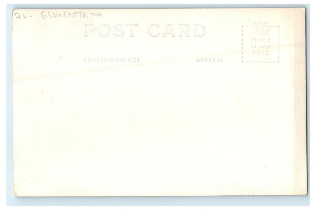 c1940's Fisherman Memorial Ship Gloucester Massachusetts MA RPPC Photo Postcard