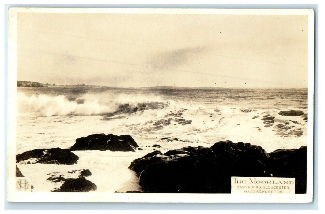 c1910's The Moorland Bass Rocks Gloucester Massachusetts MA RPPC Photo Postcard