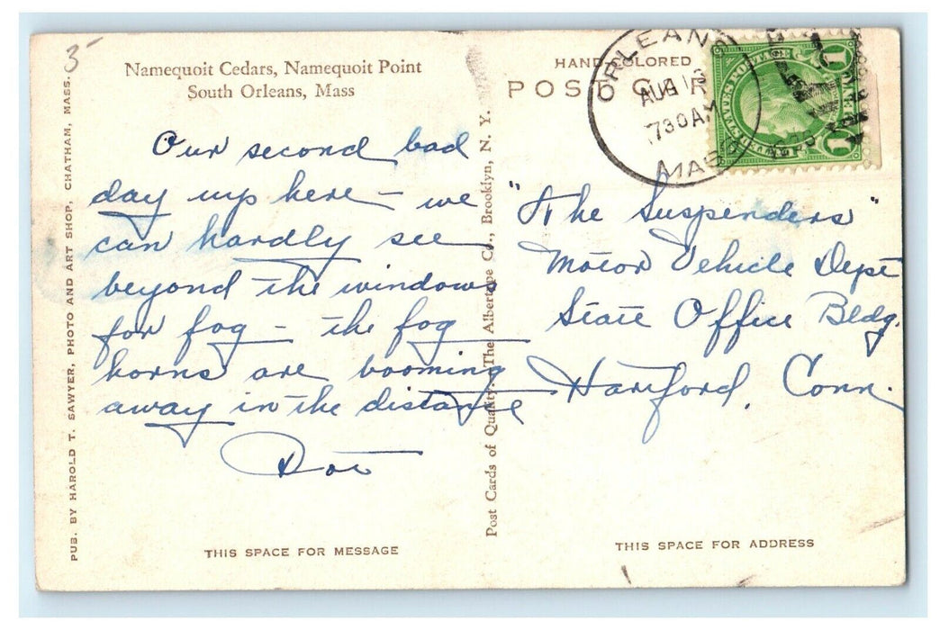 c1936 Namequoit Point, South Orleans Massachusetts MA Antique Postcard