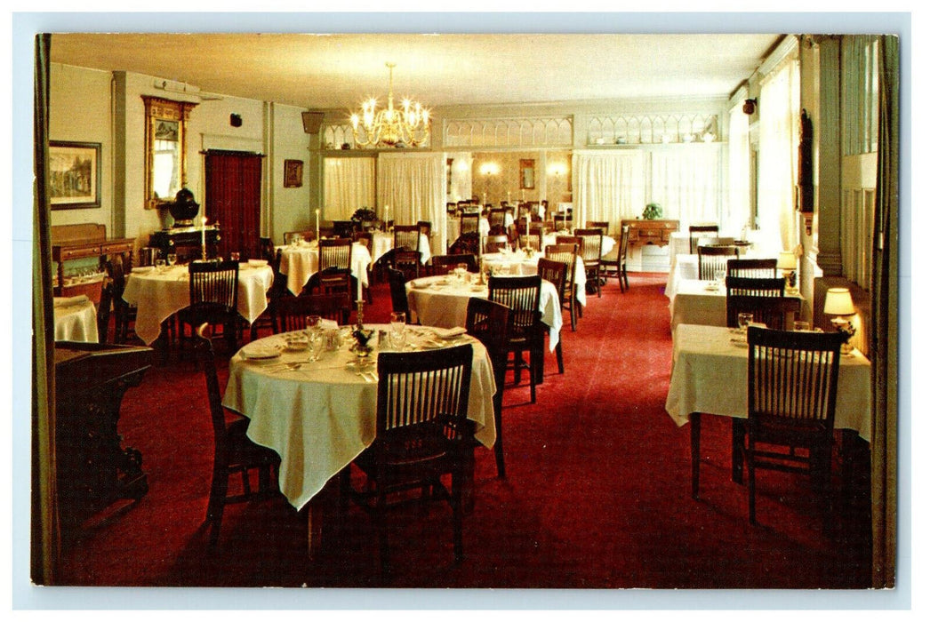 c1960s Dining Room, Red Lion Inn, Stockbridge Massachusetts MA Postcard