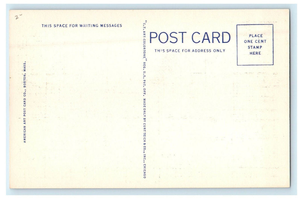 c1930s High School Building. Nashua New Hampshire Unposted Postcard
