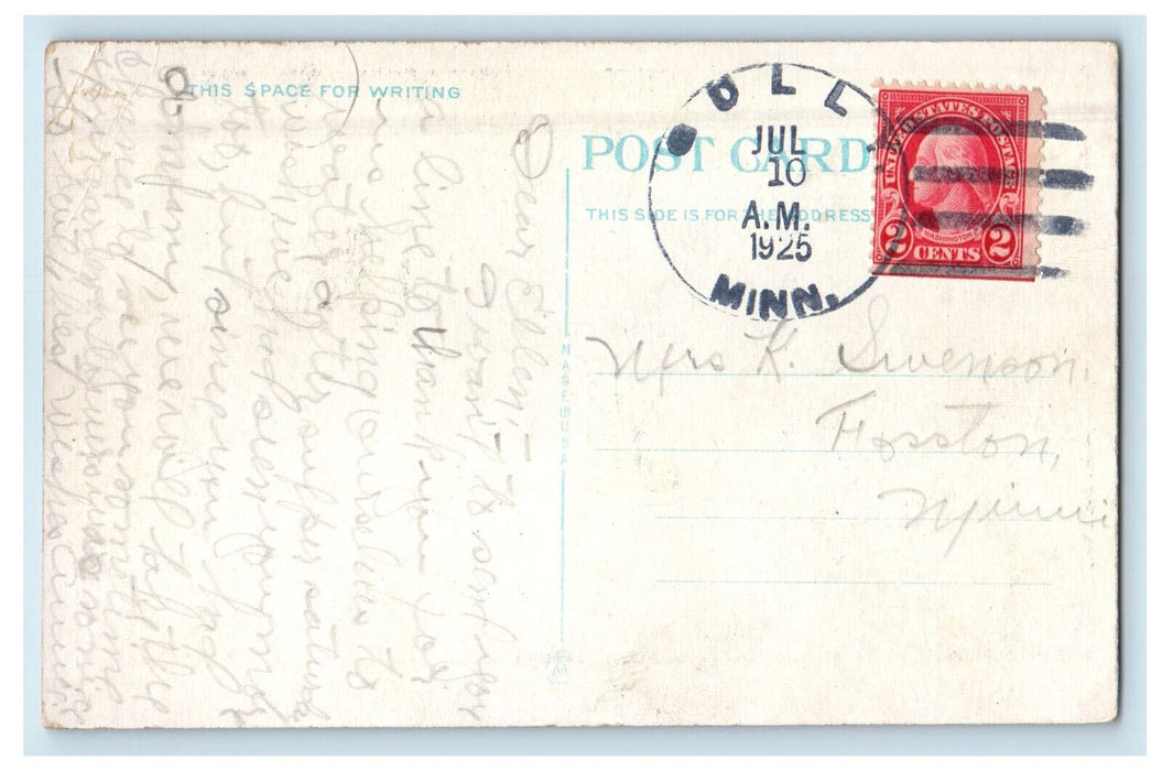 1925 Cow and Grass Scene, Greetings from Gully Minnesota MN Vintage Postcard