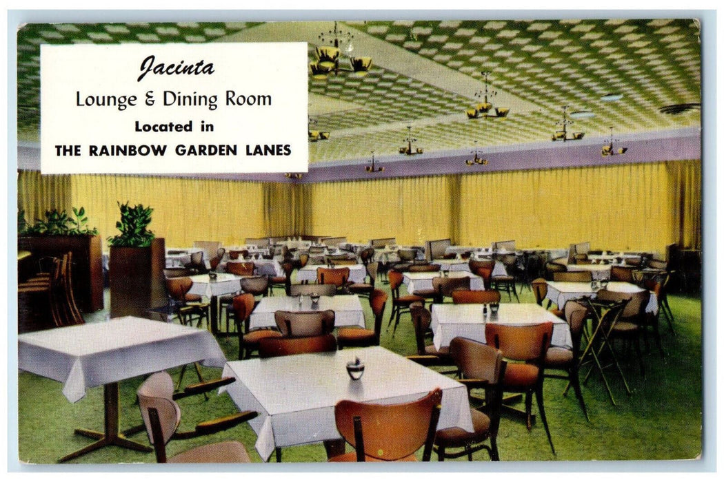 c1950s Jacinta Lounge & Dining Room Unposted Vintage Advertising Postcard