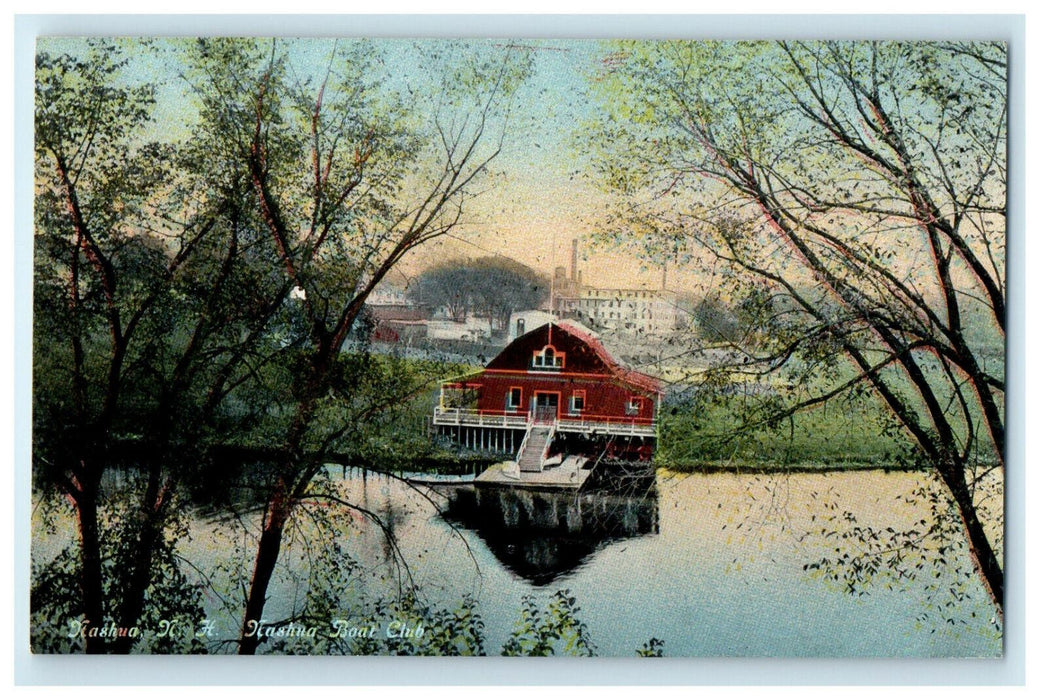 c1910s Nashua Boat Club Nashua New Hampshire NH Unposted Postcard