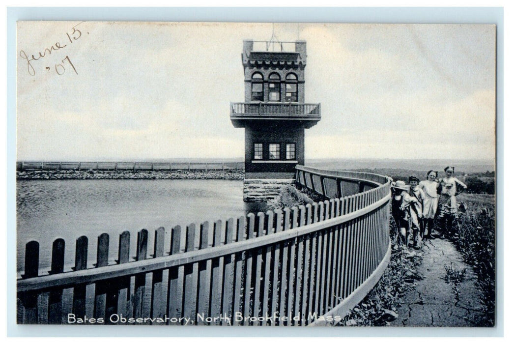 c1907 Bates Observatory, North Brookfield, Massachusetts MA Postcard