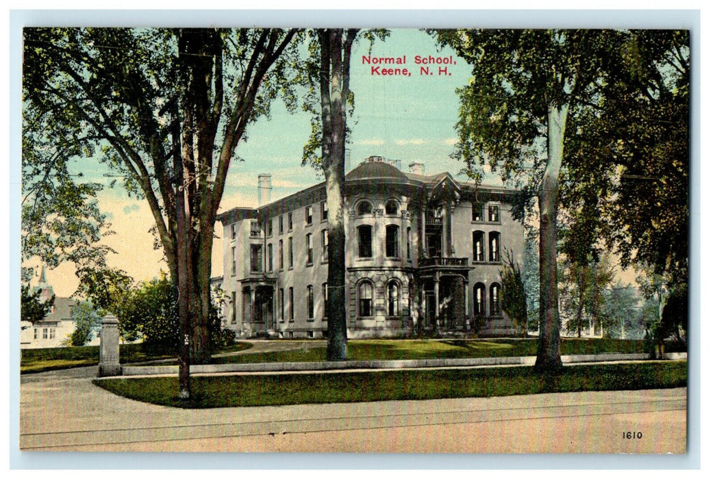 c1910s View of Normal School, Keene New Hampshire NH Antique Postcard