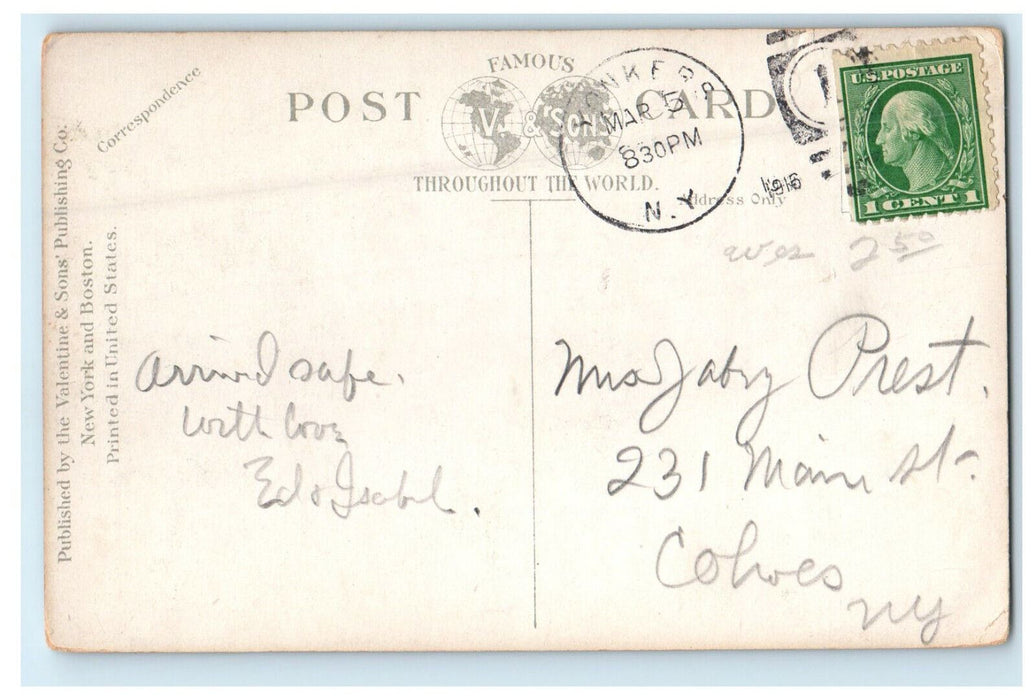 1916 School No. 13 Lowerre New York NY Posted Antique Postcard