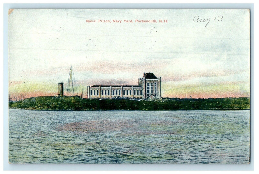 1907 Naval Prison Navy Yard Portsmouth New Hampshire NH Antique Postcard