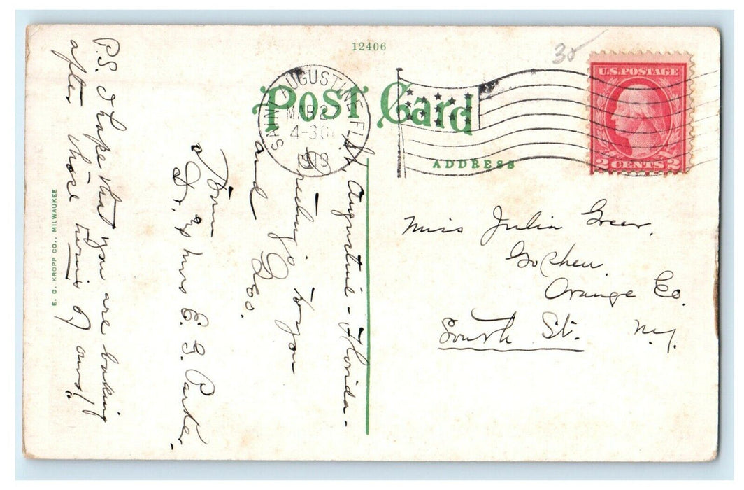1919 Cluster Of Grape Fruit Florida FL Posted Antique Postcard