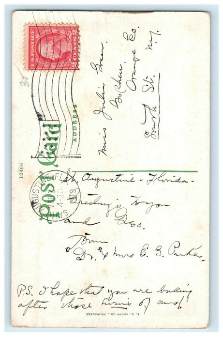 1919 Cluster Of Grape Fruit Florida FL Posted Antique Postcard