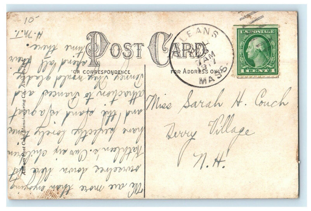 c1917 Congregational Church, East Orleans, Massachusetts MA Antique Postcard